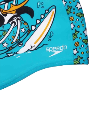 Speedo Junior Polyester Swim Cap - Printed Penguin